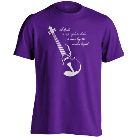 Bölcselet hegedűs férfi póló (lila)