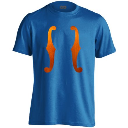 F-lyuk hegedűs férfi póló (kék)