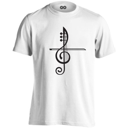 ViolinVonó hegedűs férfi póló (fehér)