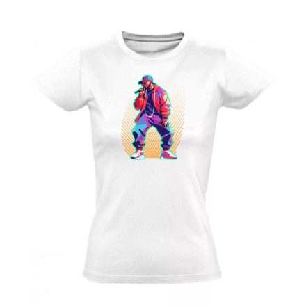 Lil-Star hip-hop női póló (fehér)