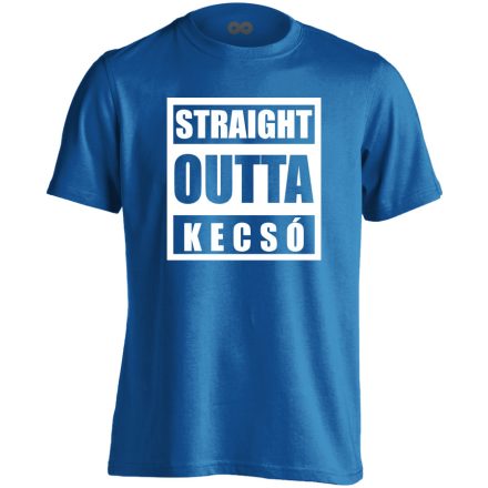 Straight outta Kecsó hip-hop férfi póló (kék)