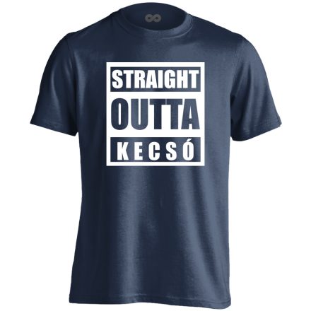 Straight outta Kecsó hip-hop férfi póló (tengerészkék)