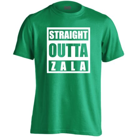 Straight outta Zala hip-hop férfi póló (zöld)