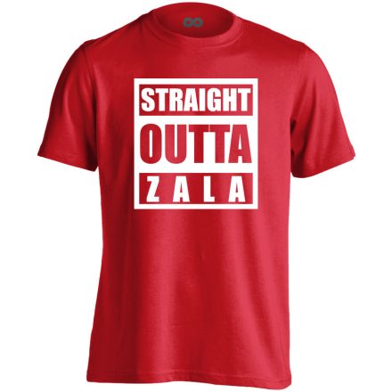 Straight outta Zala hip-hop férfi póló (piros)