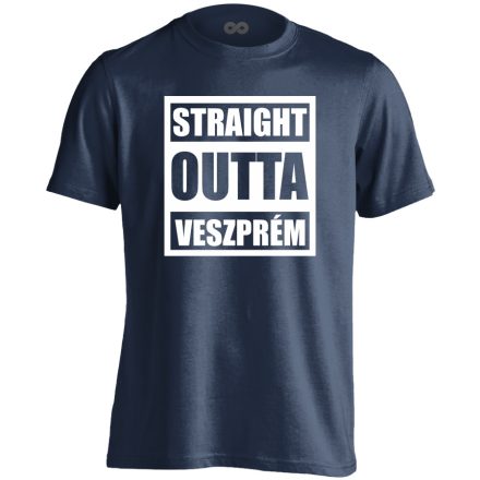 Straight outta Veszprém hip-hop férfi póló (tengerészkék)