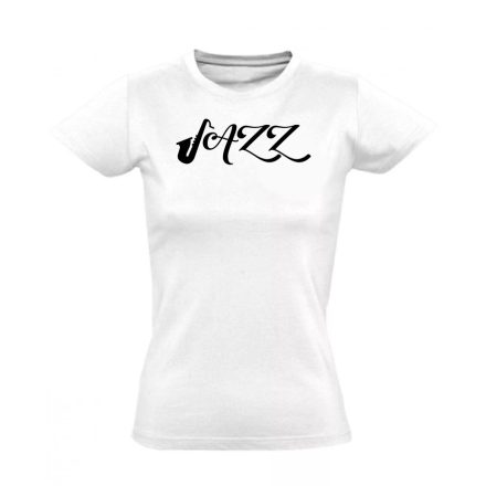 Saxogrphy jazz női póló (fehér)