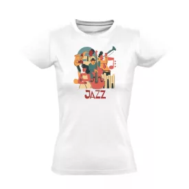 A banda jazz női póló (fehér)