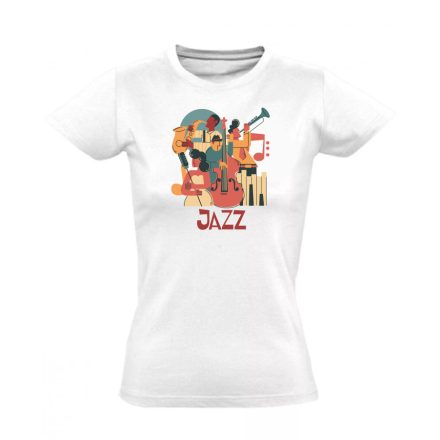 A banda jazz női póló (fehér)