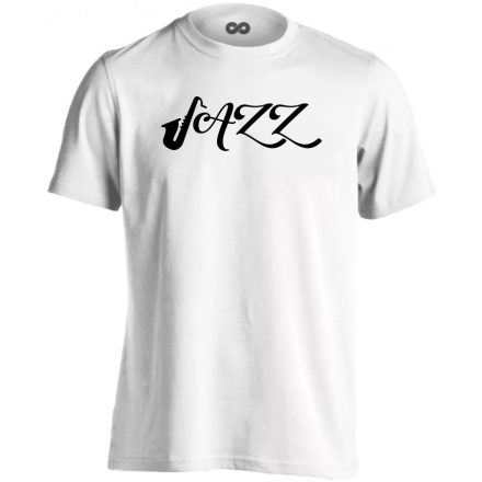 Saxogrphy jazz férfi póló (fehér)
