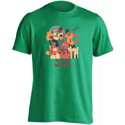 A banda jazz férfi póló (zöld) akciós póló - M
