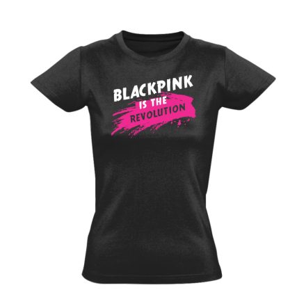 Blackpink is the revolution k-pop női póló (fekete)