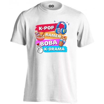 Just Korea things k-pop férfi póló (fehér)