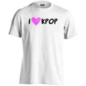 I <3 KPOP k-pop férfi póló (fehér)