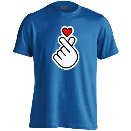 Az igazi szív k-pop férfi póló (kék)