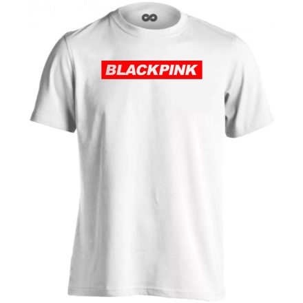 Blackpink, but red k-pop férfi póló (fehér)