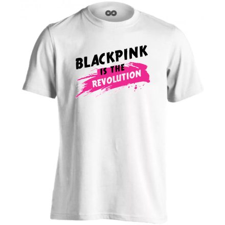Blackpink is the revolution k-pop férfi póló (fehér)