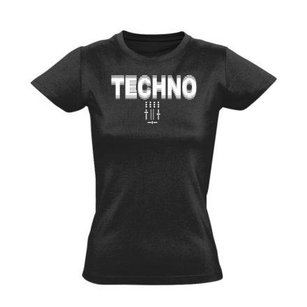 Tteecchhnnoo elektronikus női póló (fekete)
