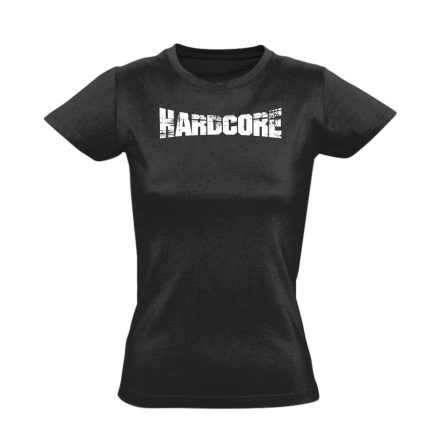 Hardcore elektronikus női póló (fekete)