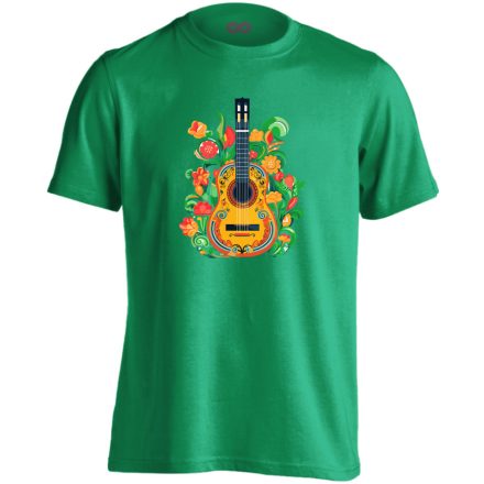 La guitarra latin férfi póló (zöld)