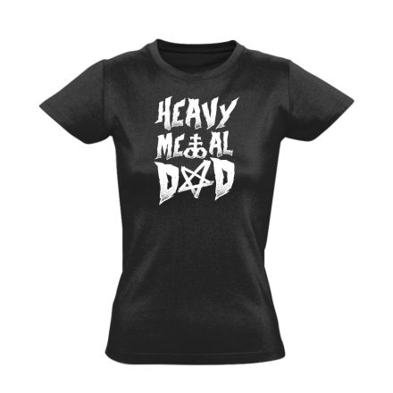 Heavy metal dad rock 'n metál női póló (fekete)