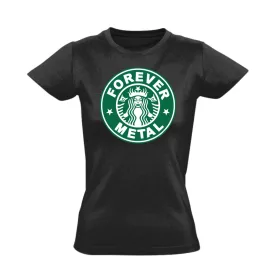 Metalbucks rock 'n metál női póló (fekete)