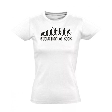 Evolution rock 'n metál női póló (fehér)
