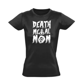 Death metal mom rock 'n metál női póló (fekete)