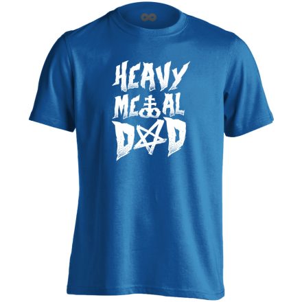 Heavy metal dad rock 'n metál férfi póló (kék)