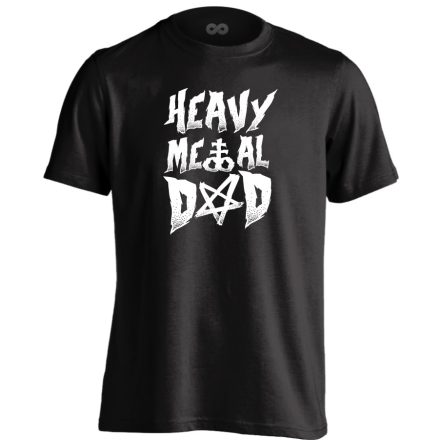 Heavy metal dad rock 'n metál férfi póló (fekete)