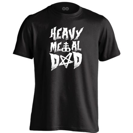 Heavy metal dad rock 'n metál férfi póló (fekete)