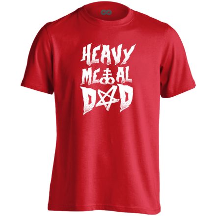 Heavy metal dad rock 'n metál férfi póló (piros)