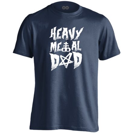 Heavy metal dad rock 'n metál férfi póló (tengerészkék)