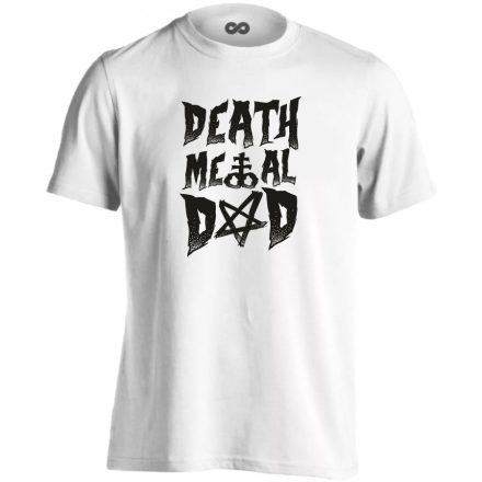 Death metal dad rock 'n metál férfi póló (fehér)