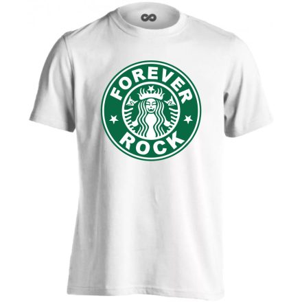 Rockbucks rock 'n metál férfi póló (fehér)