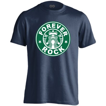 Rockbucks rock 'n metál férfi póló (tengerészkék)