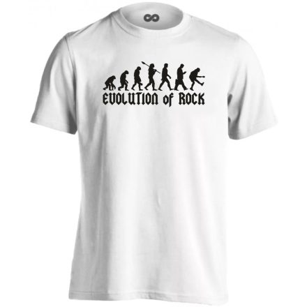 Evolution rock 'n metál férfi póló (fehér)