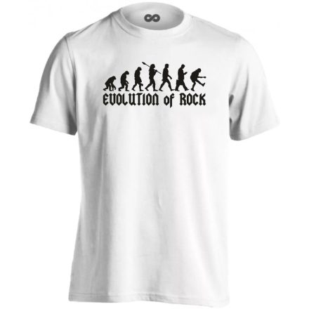 Evolution rock 'n metál férfi póló (fehér)