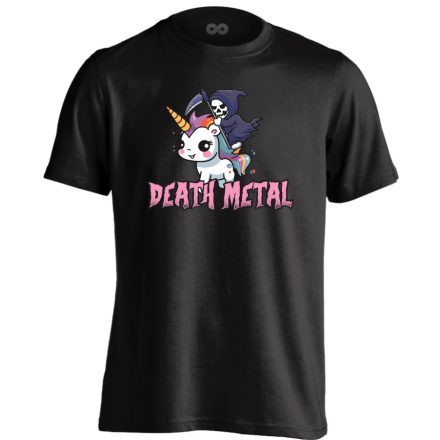 Aranyos death metal rock 'n metál férfi póló (fekete)