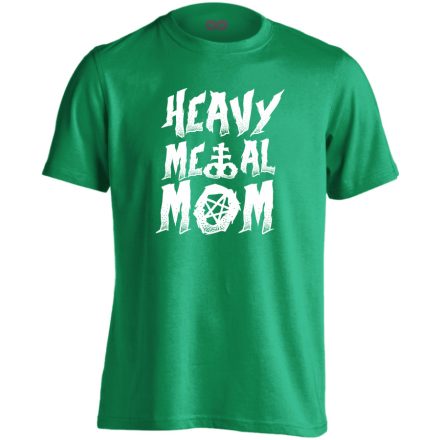 Hevy metal mom rock 'n metál férfi póló (zöld)