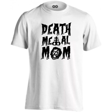 Death metal mom rock 'n metál férfi póló (fehér)