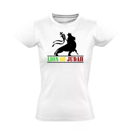 Lion of Judah reggae női póló (fehér)