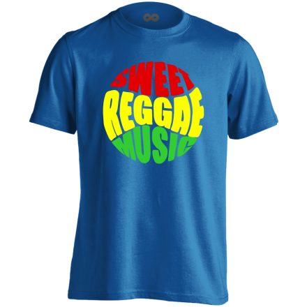 Édes muzsika reggae férfi póló (kék)