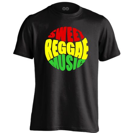 Édes muzsika reggae férfi póló (fekete)
