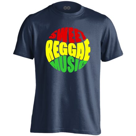 Édes muzsika reggae férfi póló (tengerészkék)