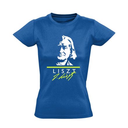 Liszt zongorás női póló (kék)