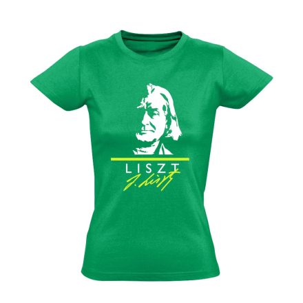 Liszt zongorás női póló (zöld)