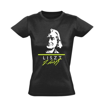 Liszt zongorás női póló (fekete)