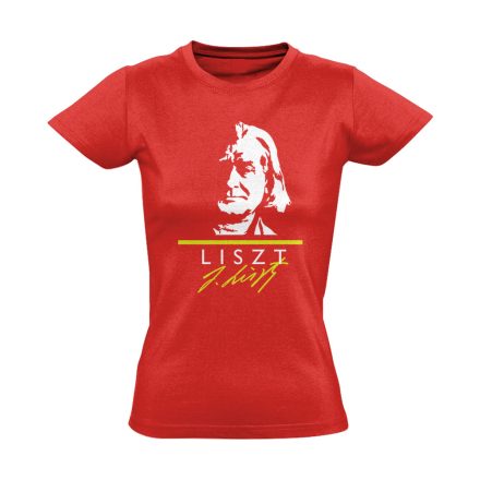 Liszt zongorás női póló (piros)