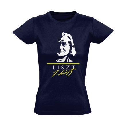 Liszt zongorás női póló (tengerészkék)