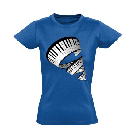 Zongornádó zongorás női póló (kék)